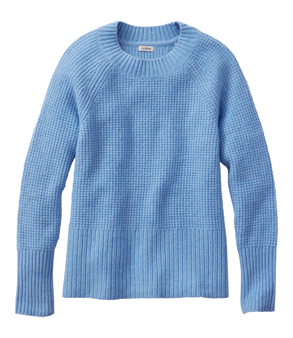 Women's Waffle Crewneck Sweater - Rustic Red