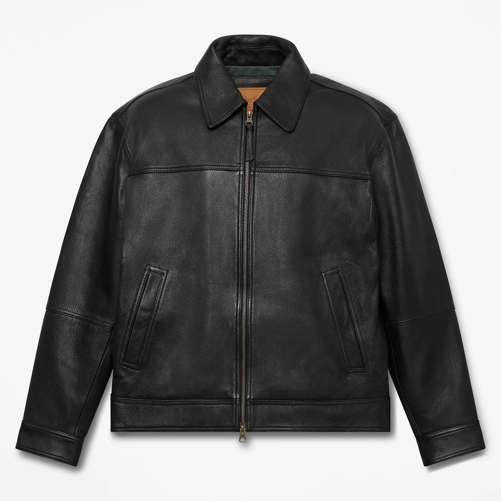 Men's Leather Bomber Jacket
