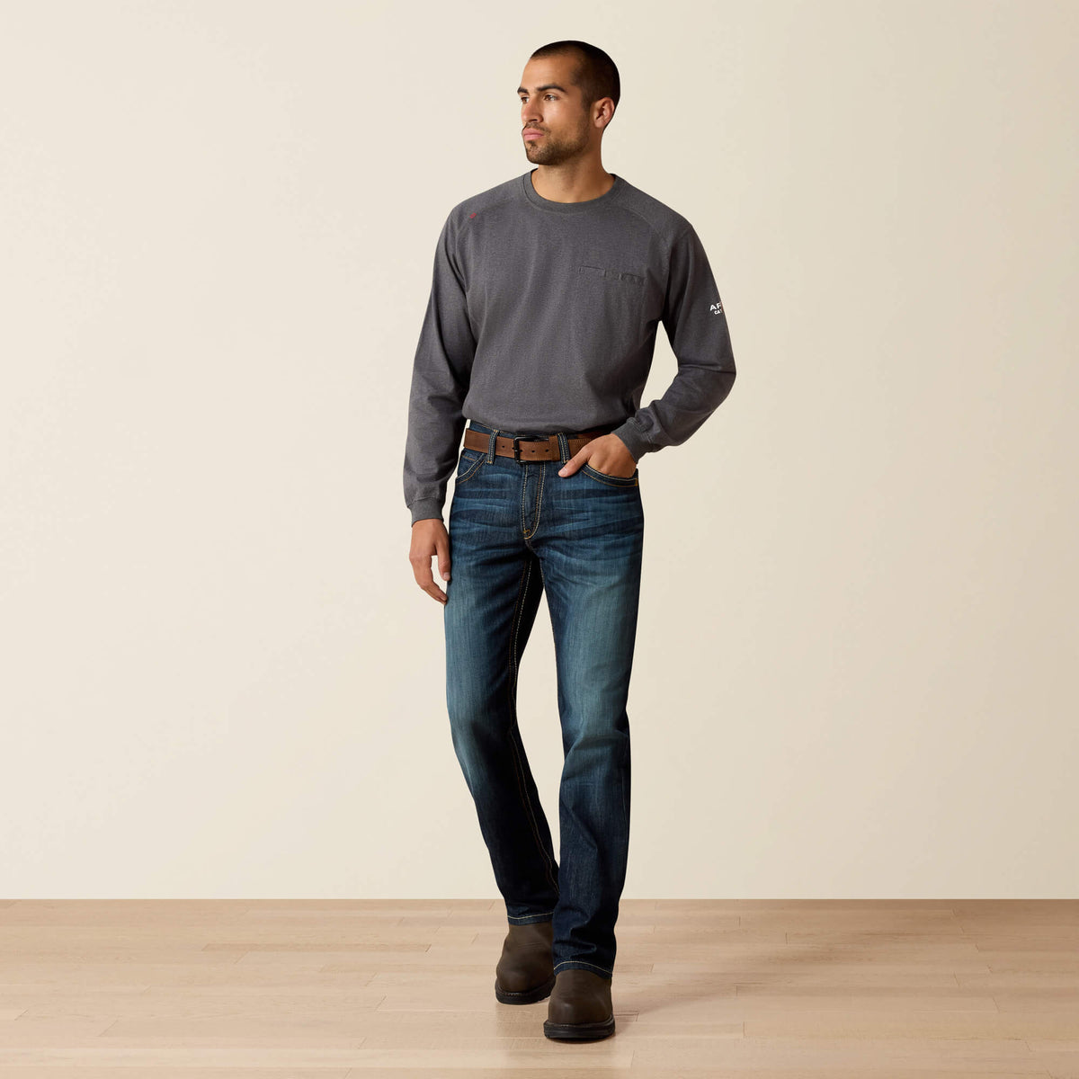 Men's Flame-Resistant Bootcut Work Jeans - Blue