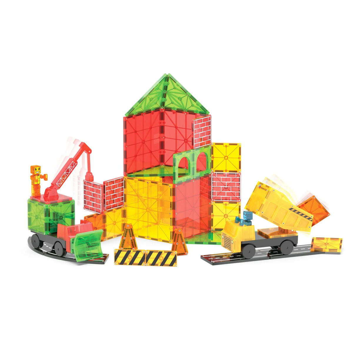 Construction Magnetic Building Set - 50 Pieces