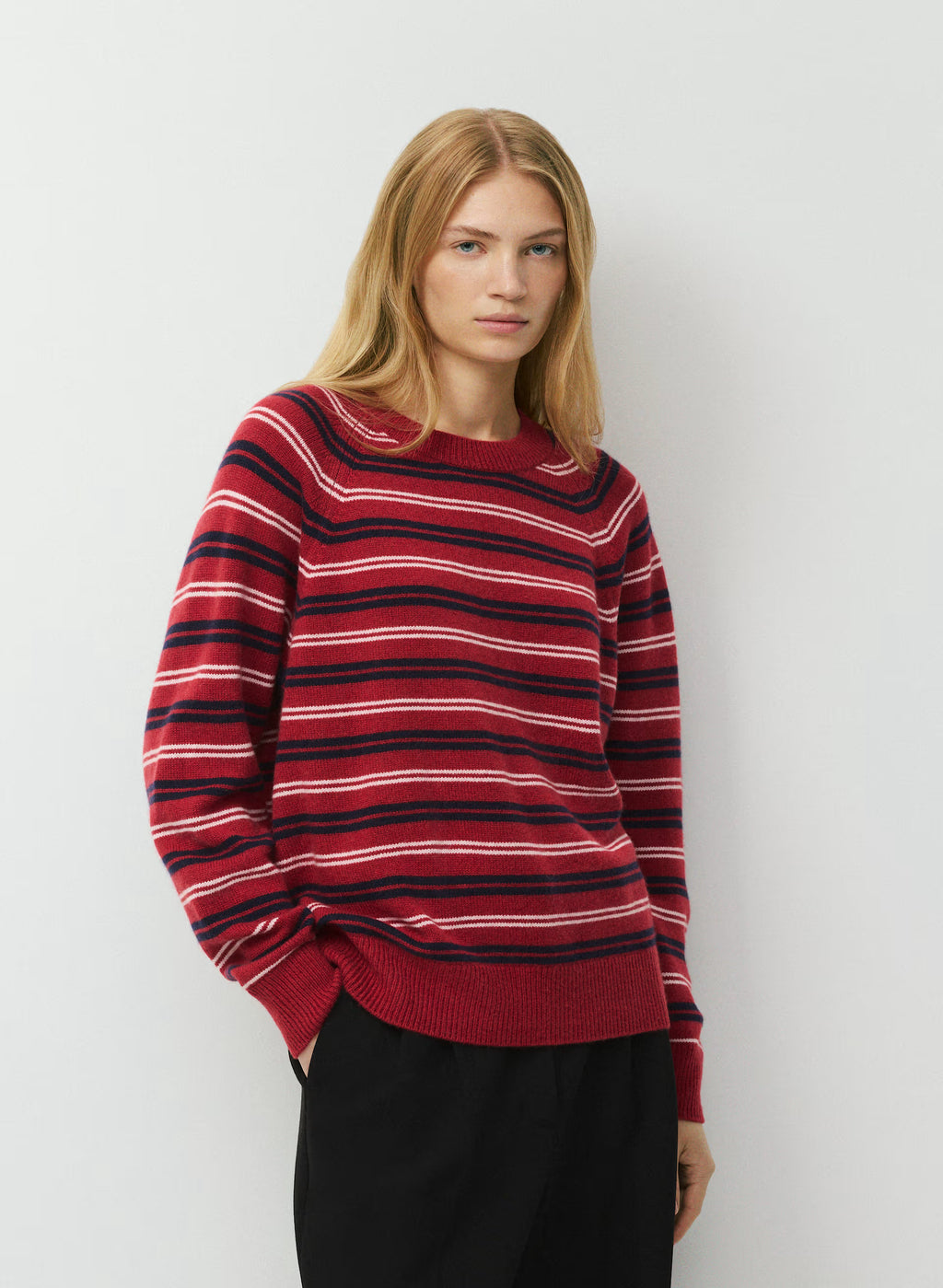 Wool Cashmere Raglan Sweater - Olive