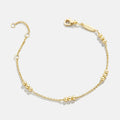 Gold-Plated Beaded Chain Bracelet