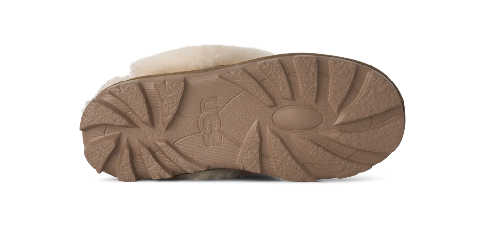 Women's Suede Sheepskin Lined Slippers - Mustard