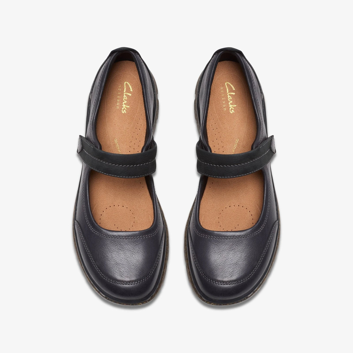 Women's Leather Mary Jane Flat - Black