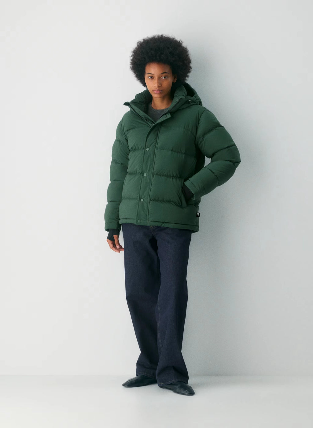Long Down Puffer Jacket - Blue