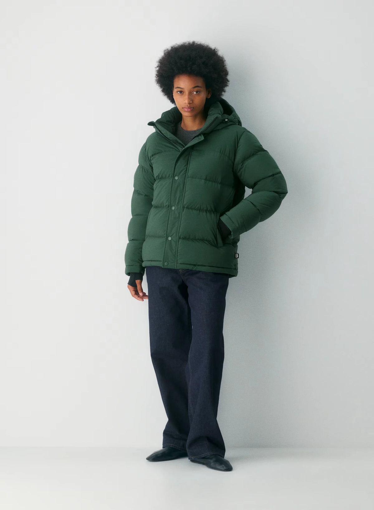 Long Down Puffer Jacket - Blue