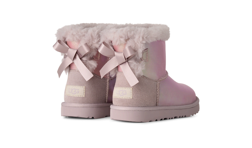 Kids' Iridescent Leather Bow Boot