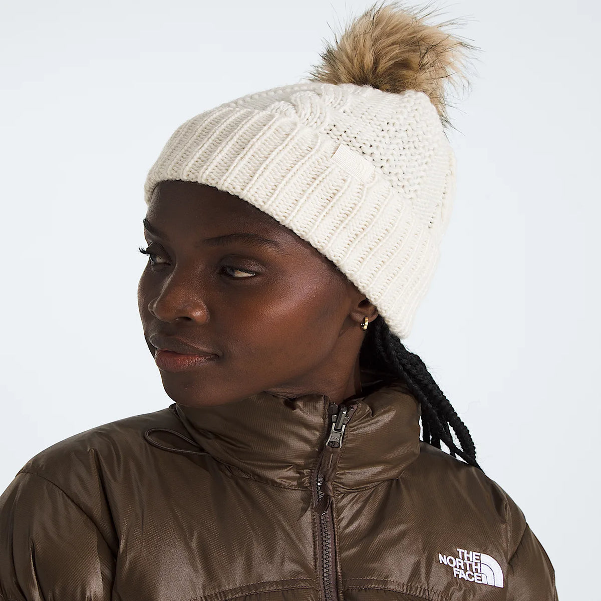 Women's Pom Knit Beanie - Cream