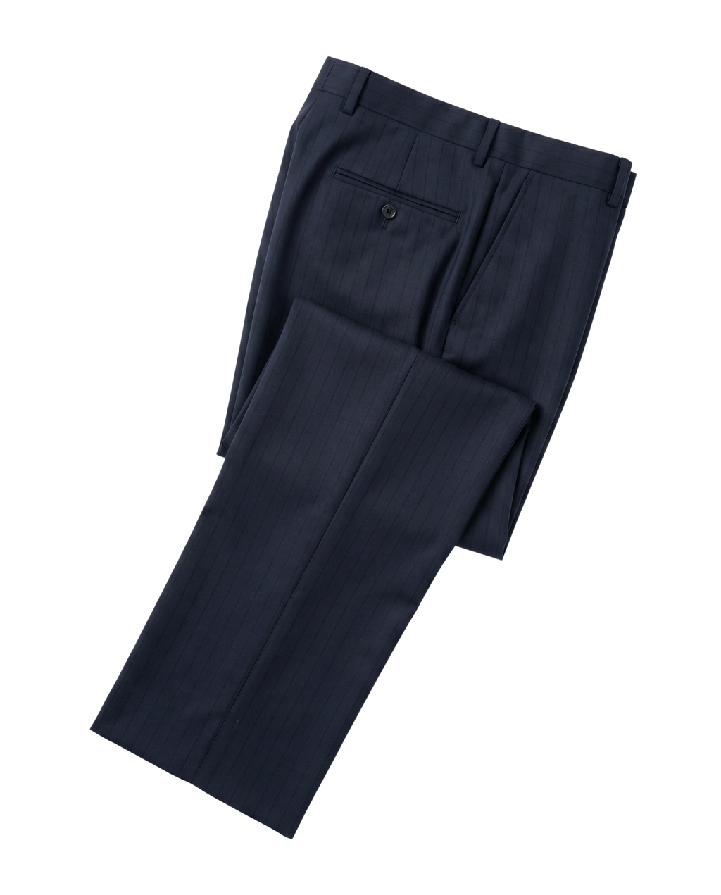 Men's Navy Blue Wool Regular Fit Notch Lapel 2-Button Suit