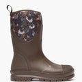 Women's Waterproof Mid Work Boot - Chicken Print