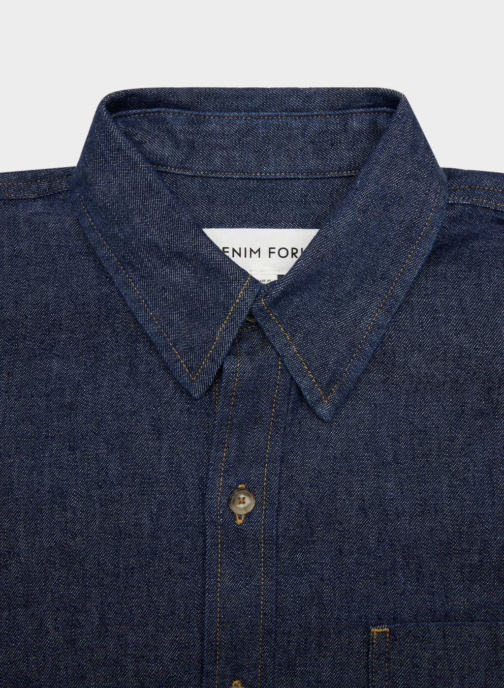 Oversized Hemp Blend Denim Shirt - Indigo