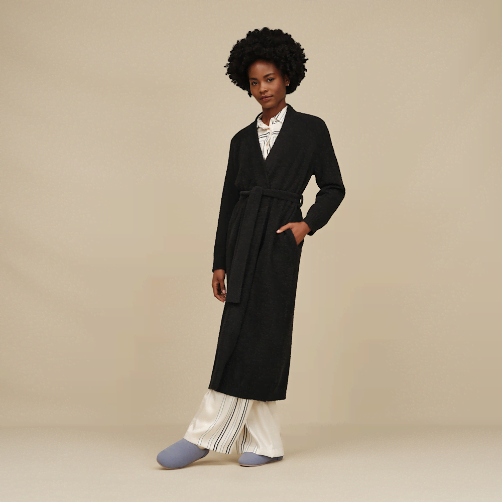 Women's Recycled Polyester Robe - Cream