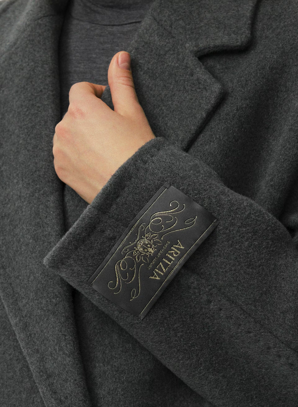 Double-Breasted Wool Cashmere Coat - Herringbone