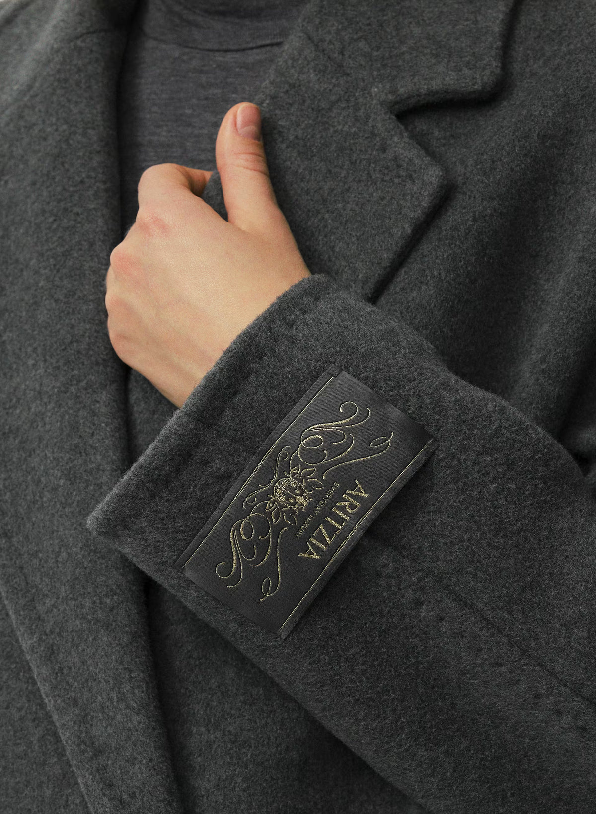 Double-Breasted Wool Cashmere Coat - Herringbone