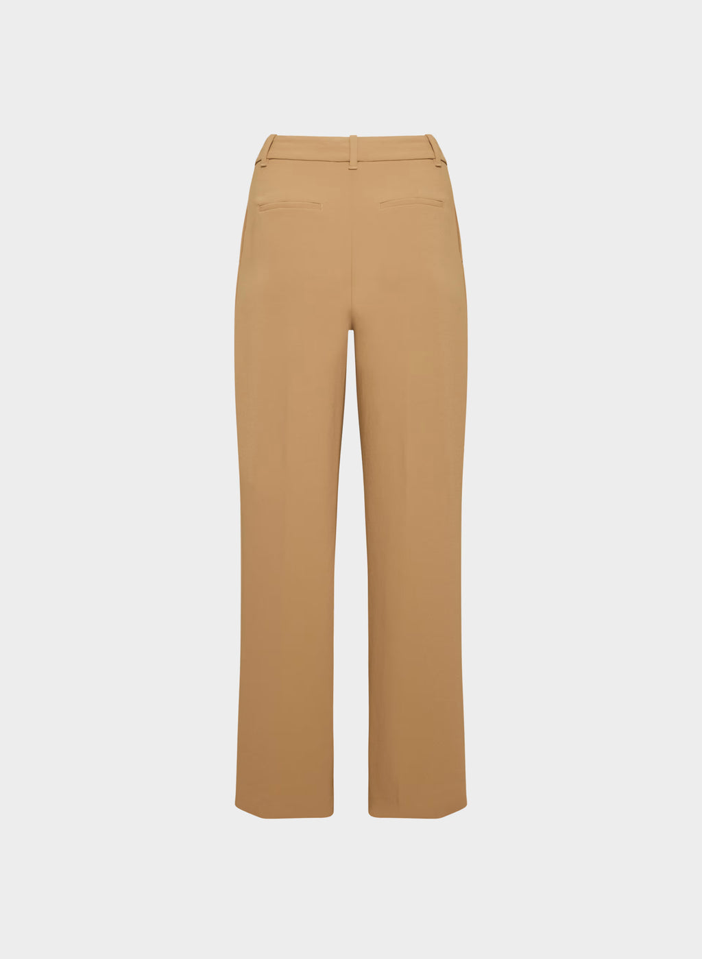 High-Rise Wide-Leg Crepe Trousers - Sand