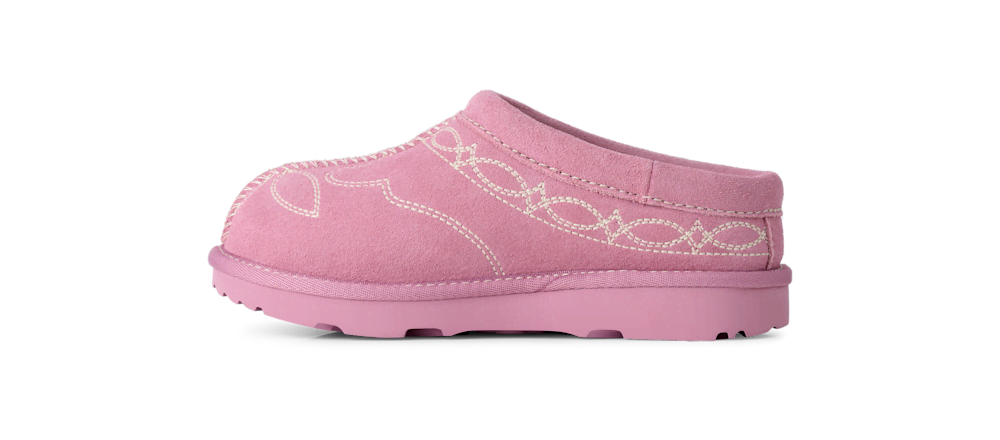 Kids' Suede Slip-On Slipper - Dusty Orchid