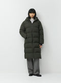 Waterproof Long Down Puffer Coat - Gray