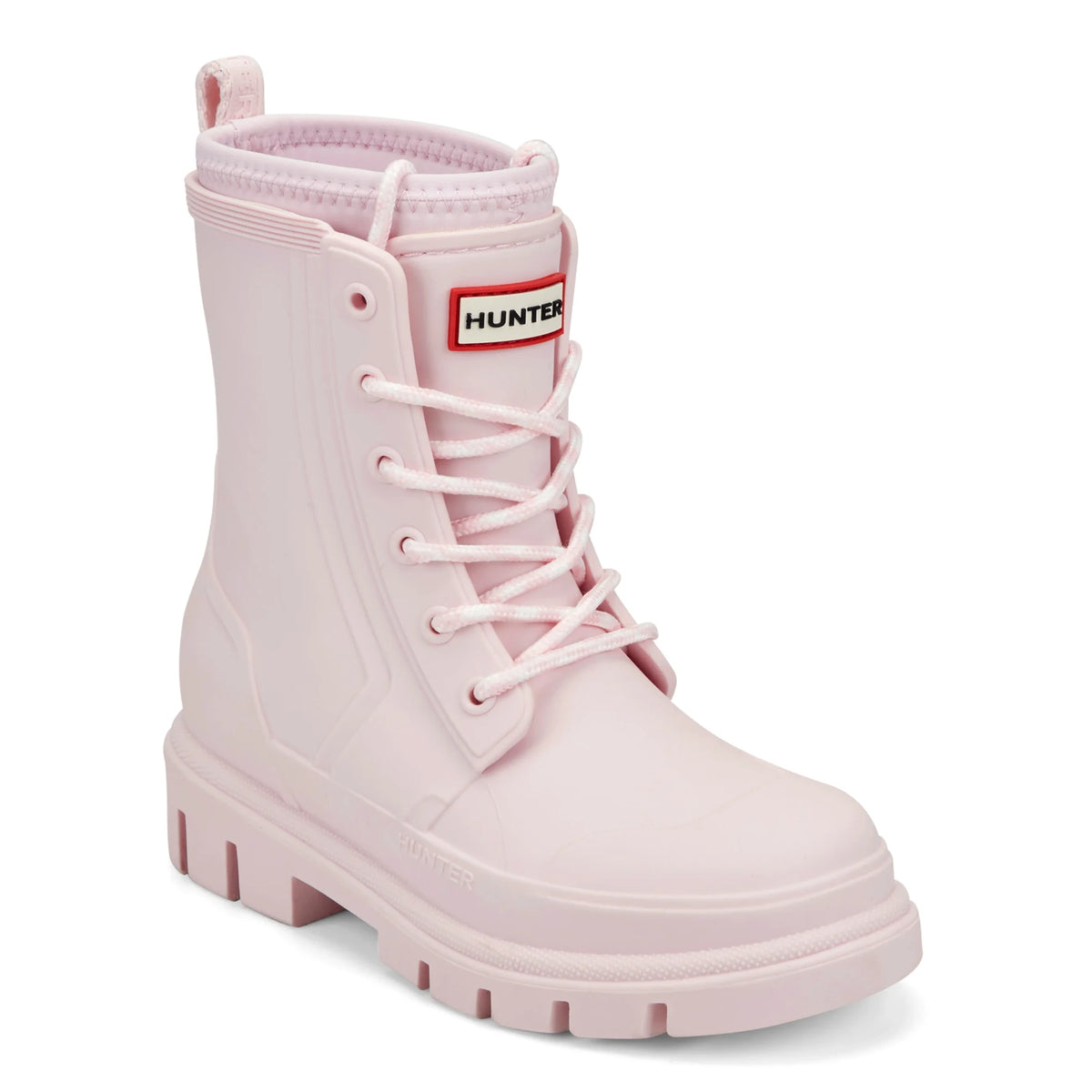 Kids' Waterproof Lace-Up Ankle Boots - Light Pink