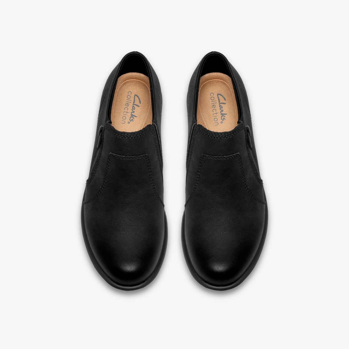 Leather Zip Ankle Boot - Black