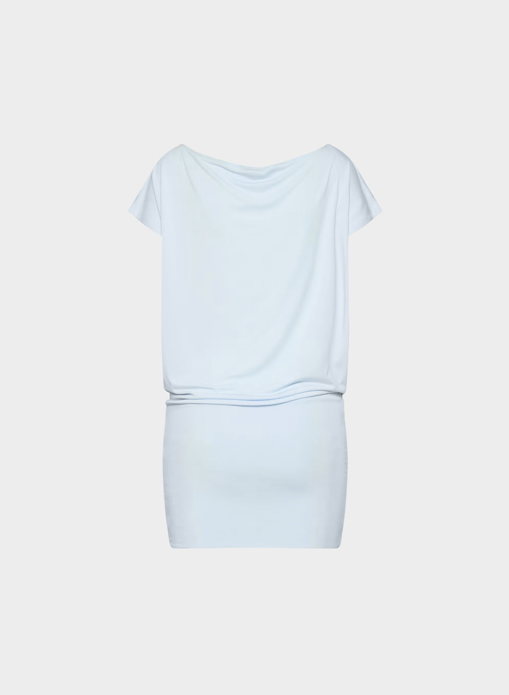 Boatneck Modal Jersey Mini Dress - Gray