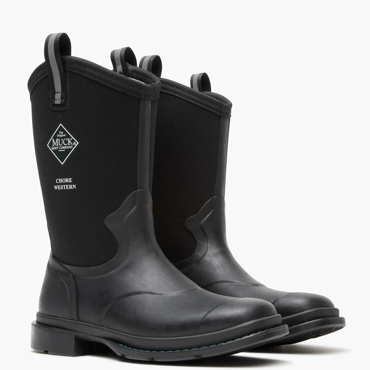 Women's Waterproof Western Work Boots - Black