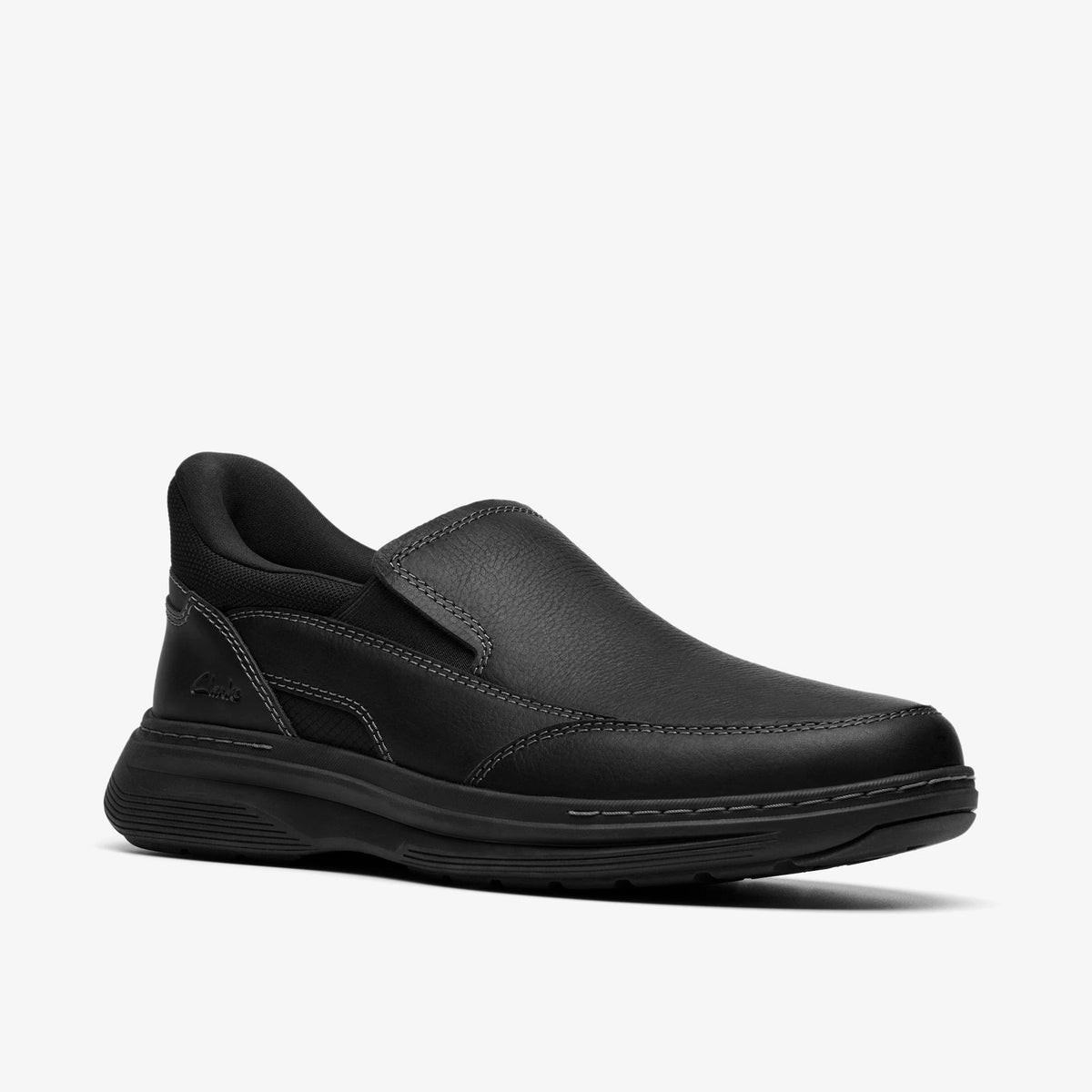 Men's Tumbled Leather Slip-On Shoe - Black