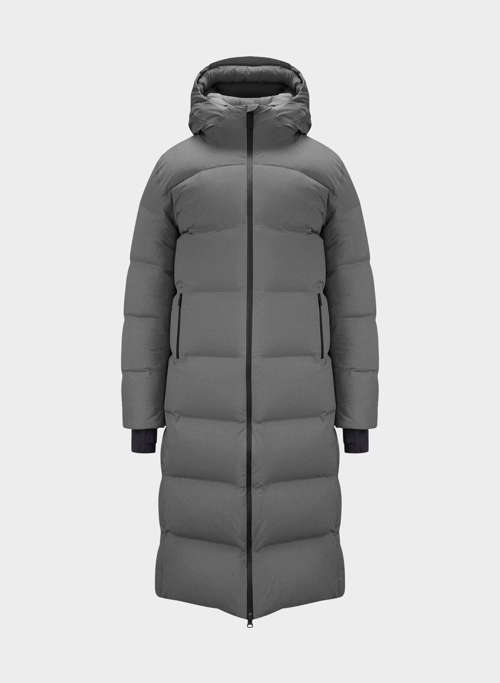 Waterproof Long Down Puffer Coat - Gray