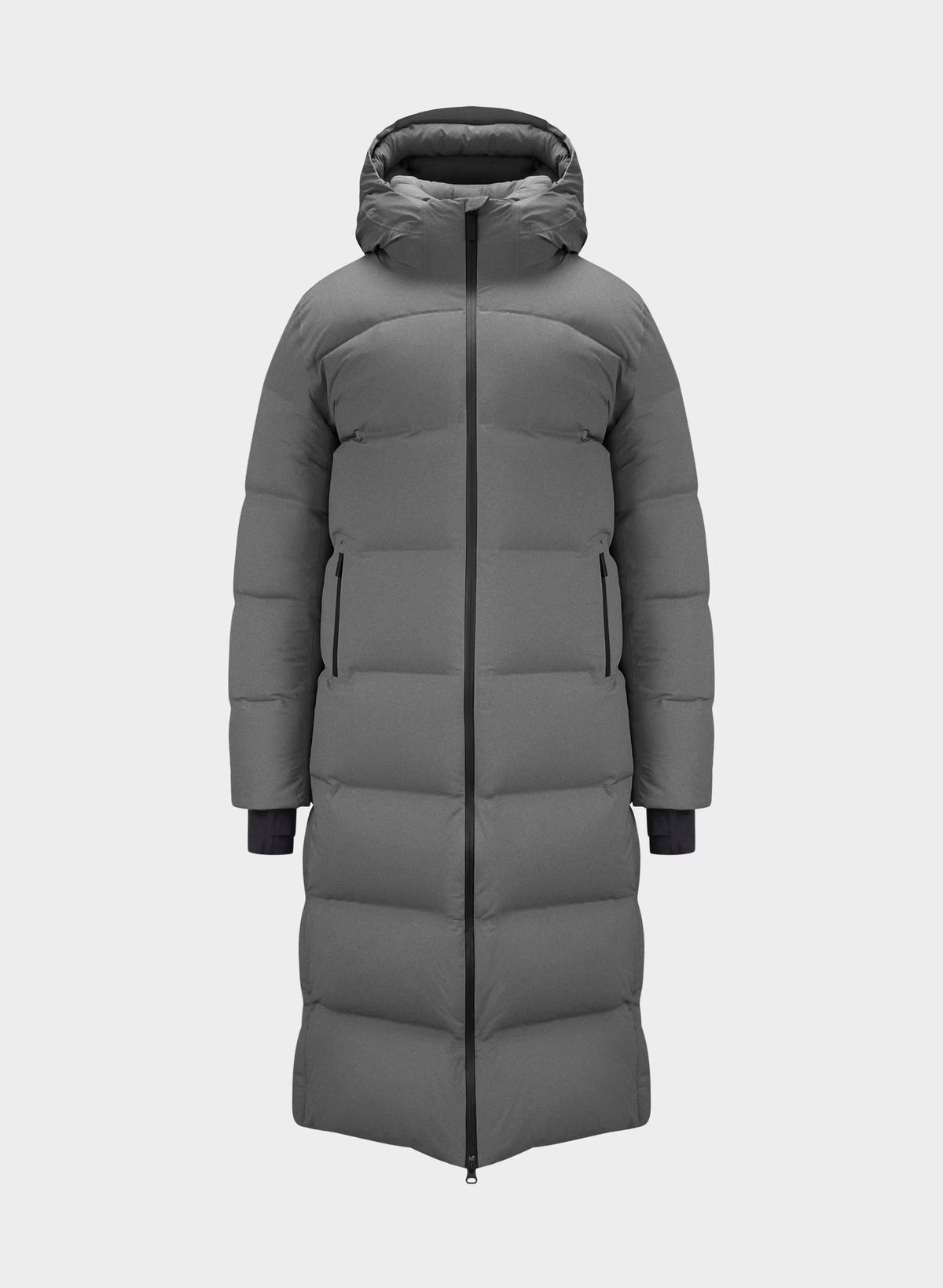 Waterproof Long Down Puffer Coat - Gray