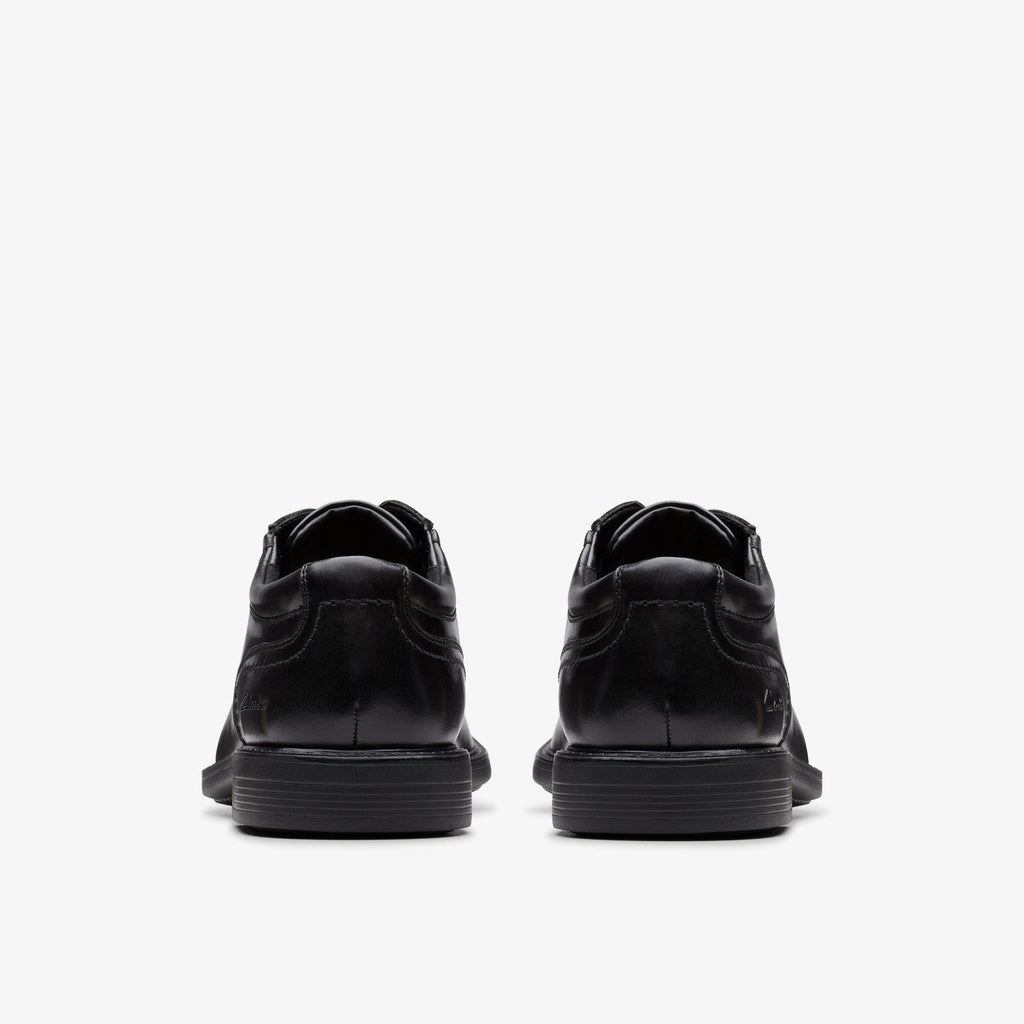 Square-Toe Leather Oxford - Black