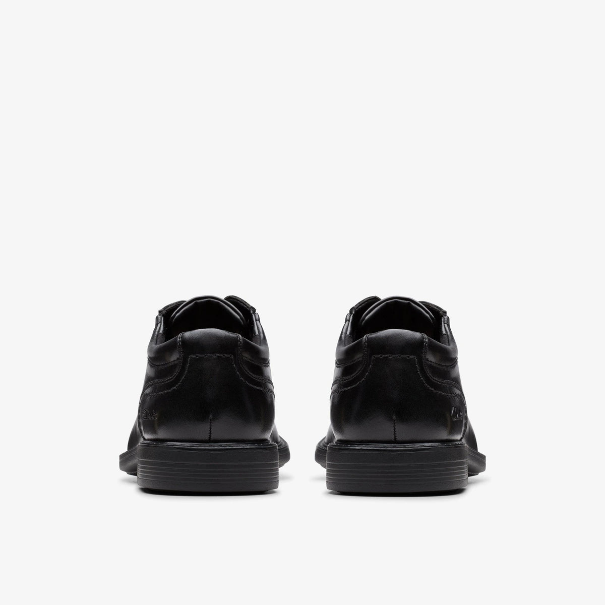 Square-Toe Leather Oxford - Black