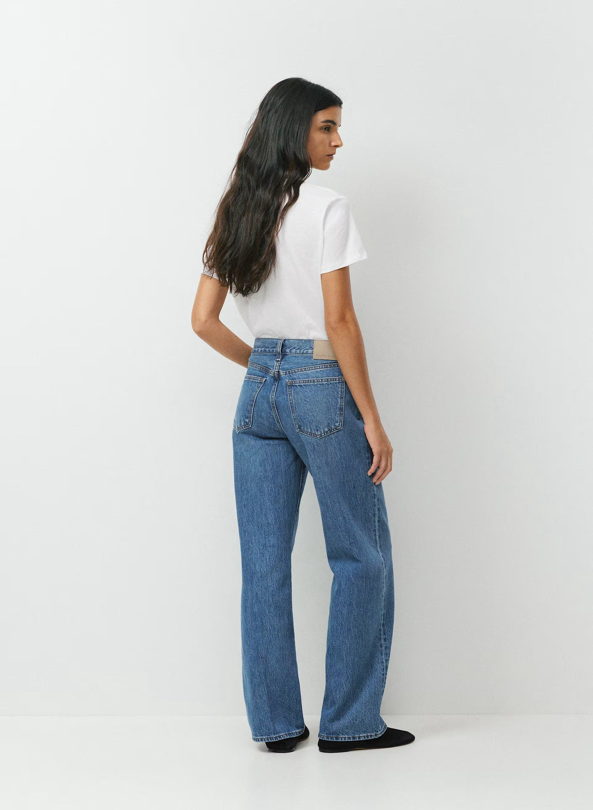 Low-Rise Wide-Leg Jeans - Dark Blue