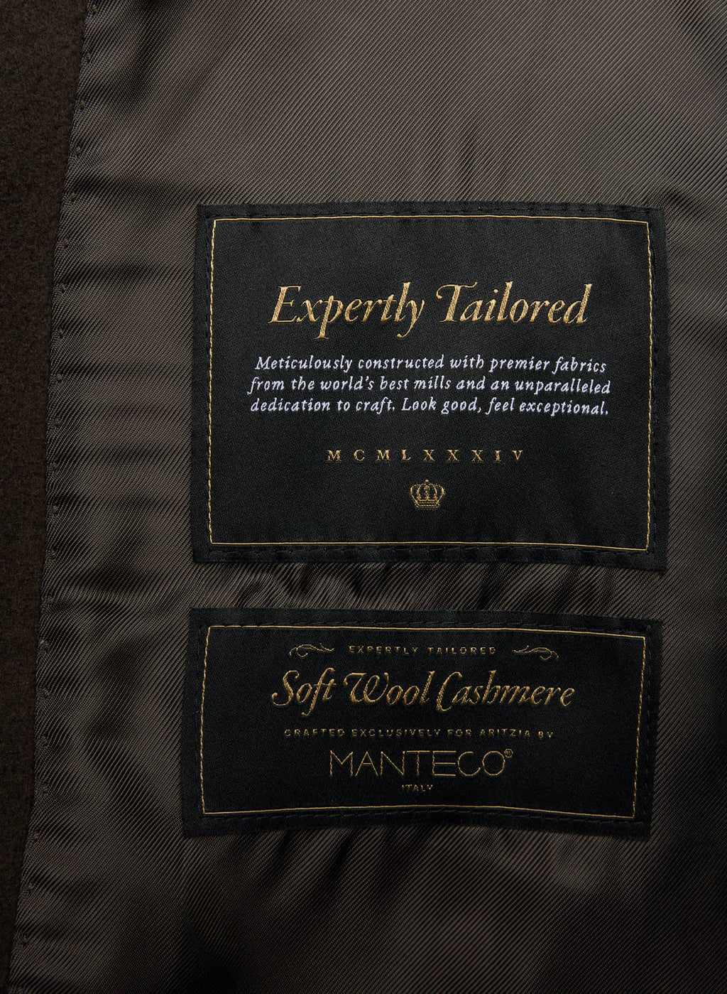 Double-Breasted Wool Cashmere Coat - Herringbone