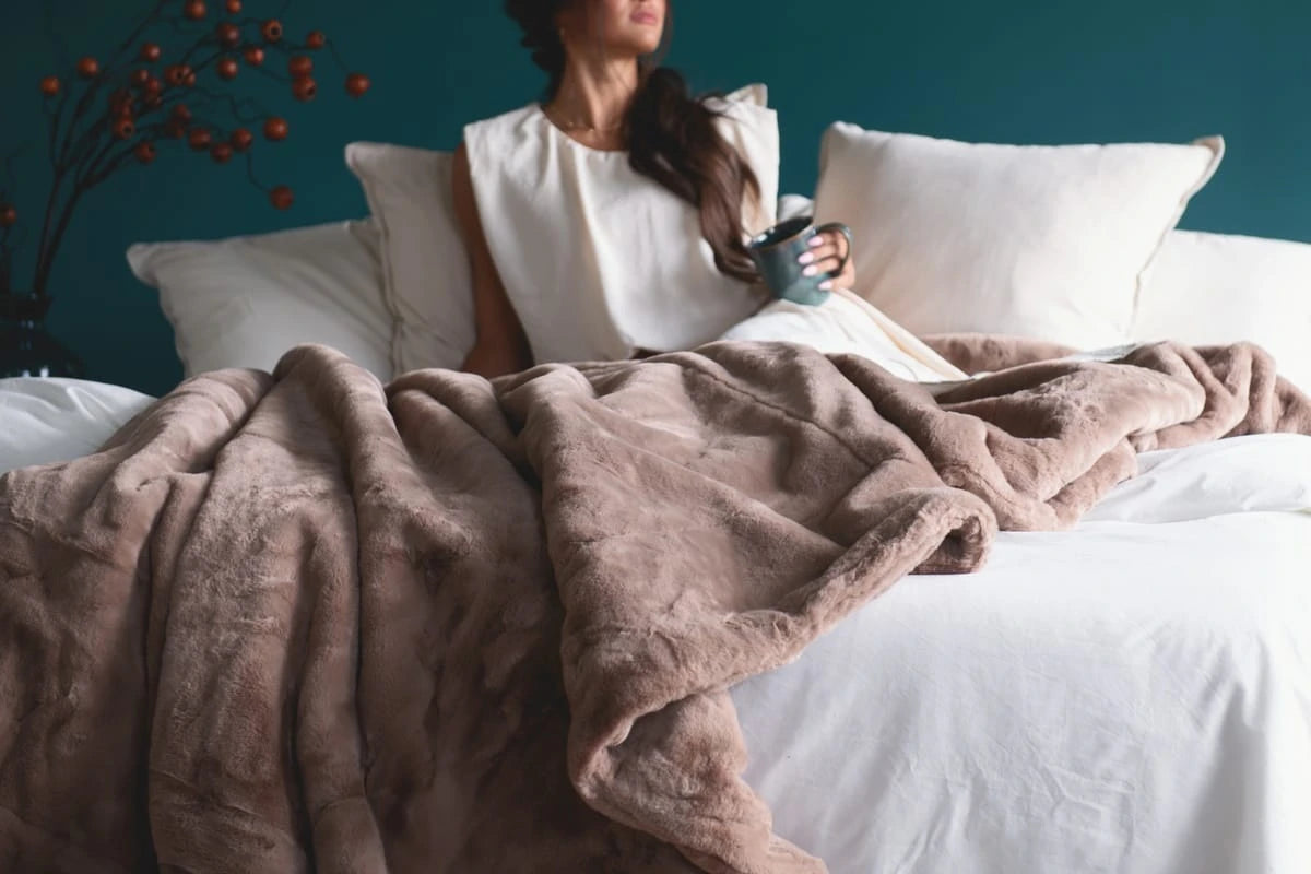 Silky Plush Baby Blanket - Brown