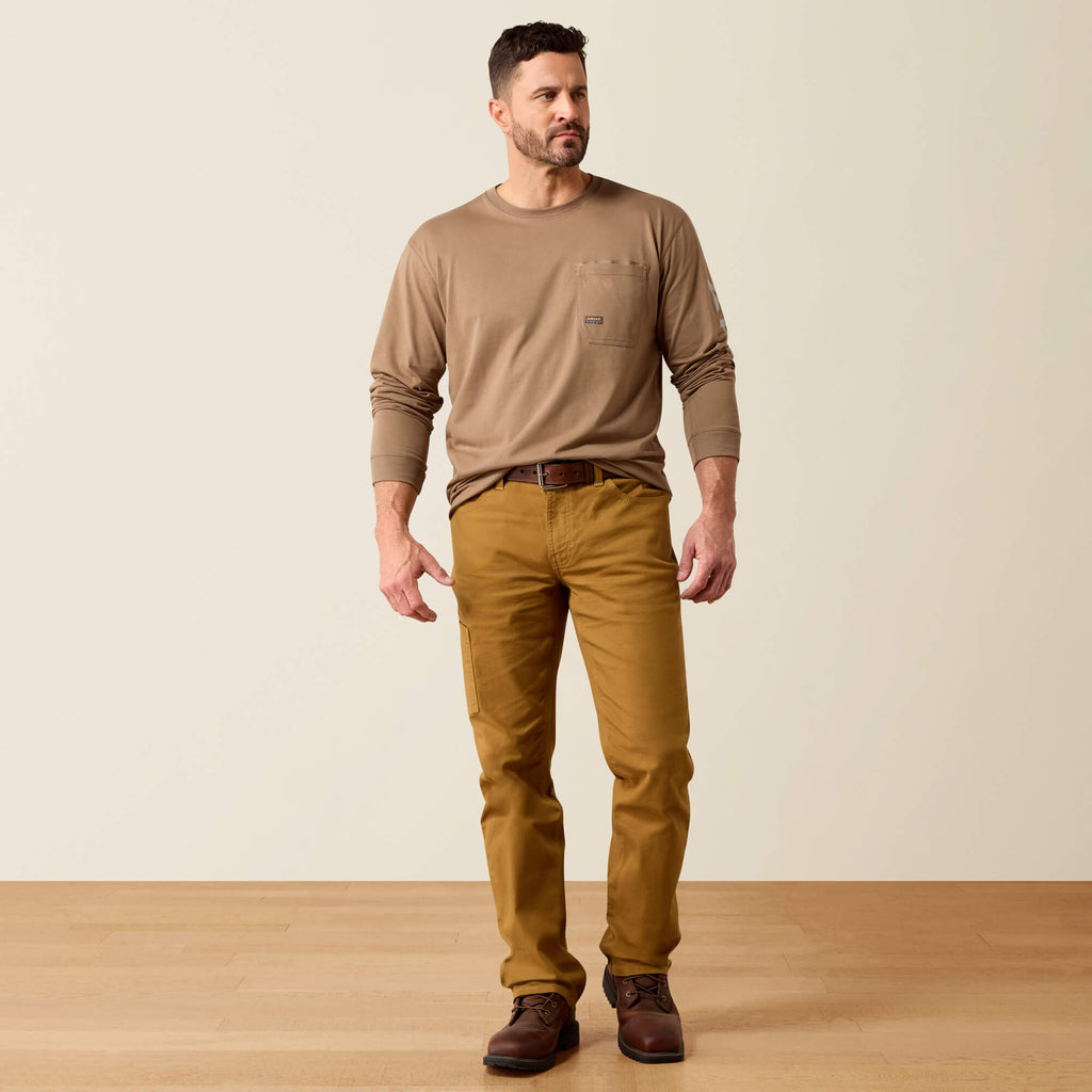 Men's Relaxed Stretch Canvas Work Pants - Khaki
