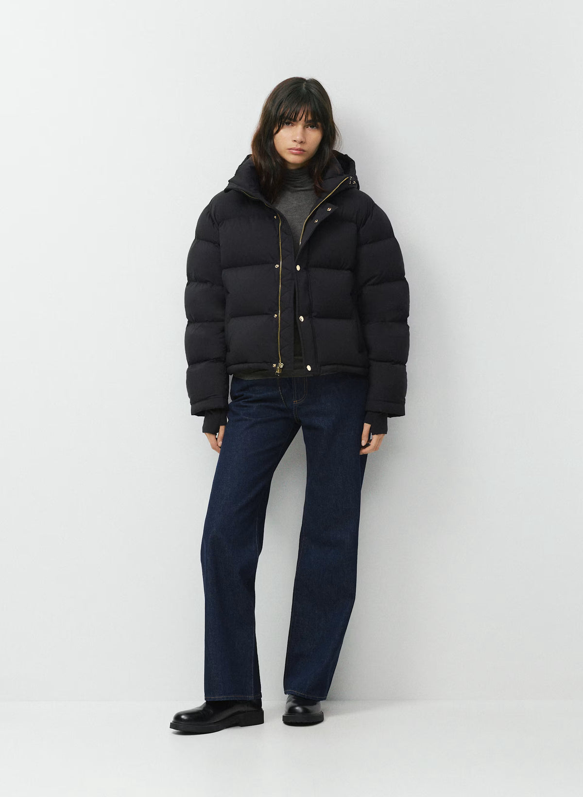 Short Down Puffer Jacket - Blue