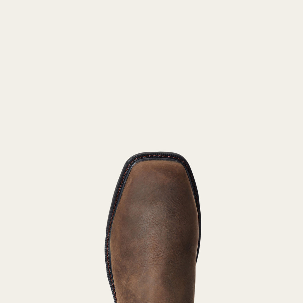 Waterproof Steel Toe Chelsea Work Boot - Dark Brown