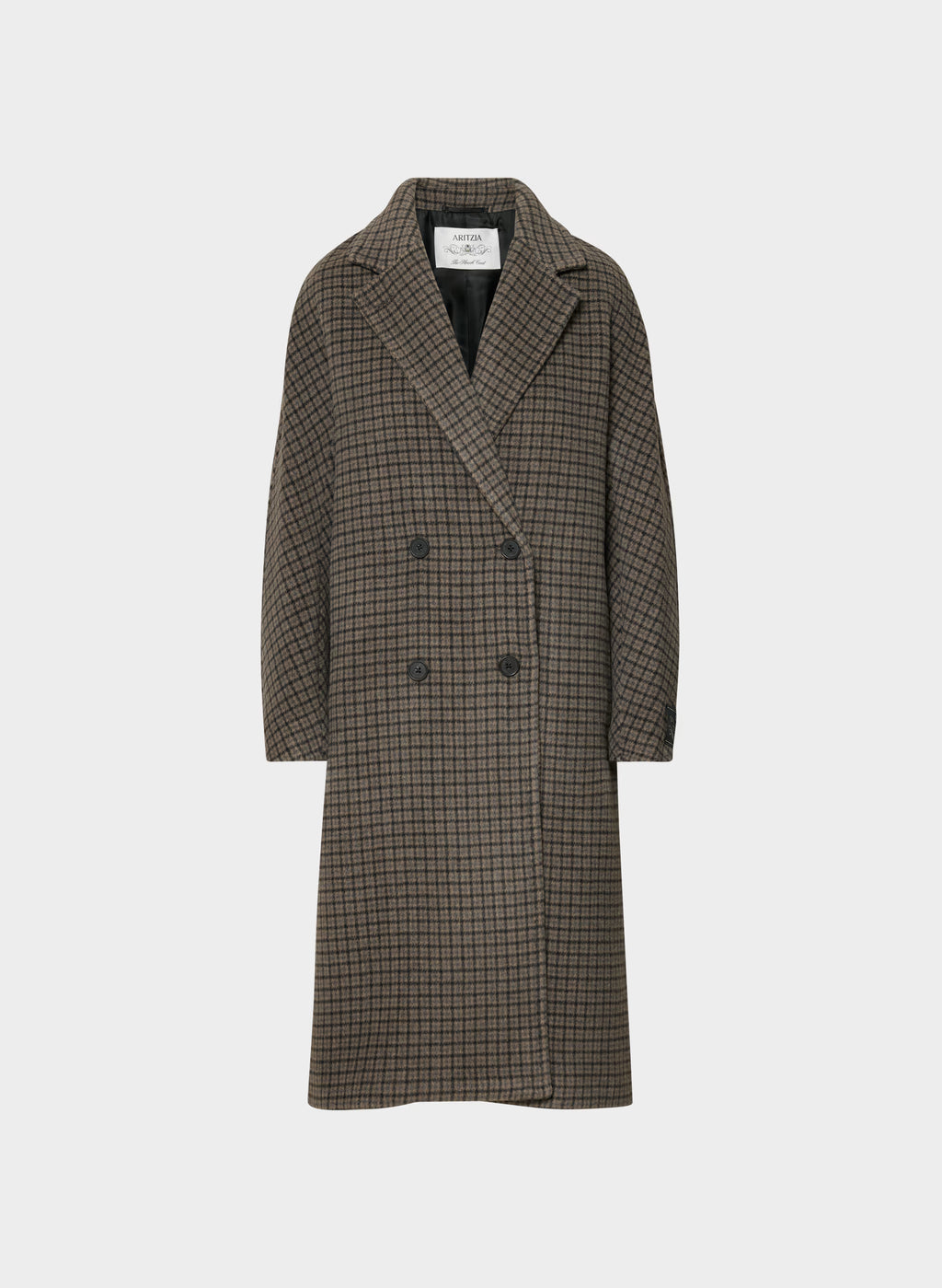 Double-Breasted Wool Cashmere Coat - Herringbone