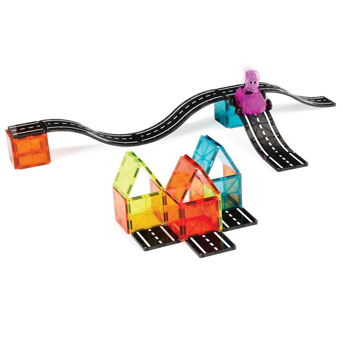 40-Piece Magnetic Race Track Building Set