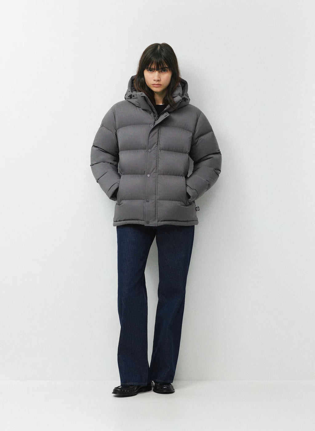 Long Down Puffer Jacket - Blue