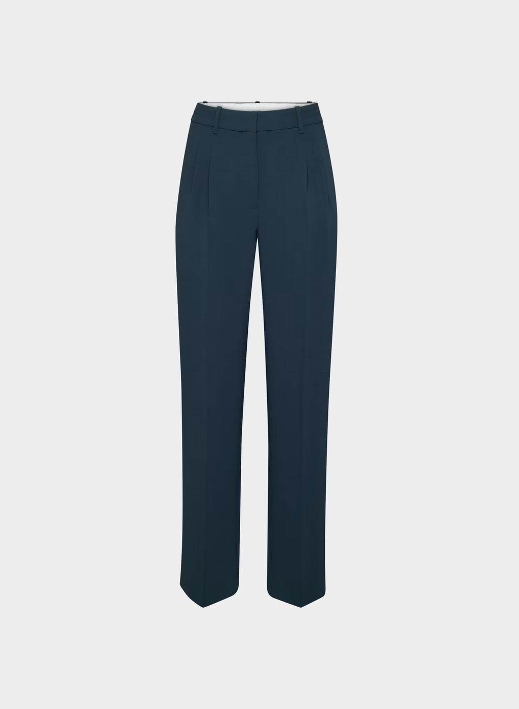 High-Rise Wide-Leg Crepe Trousers - Sand