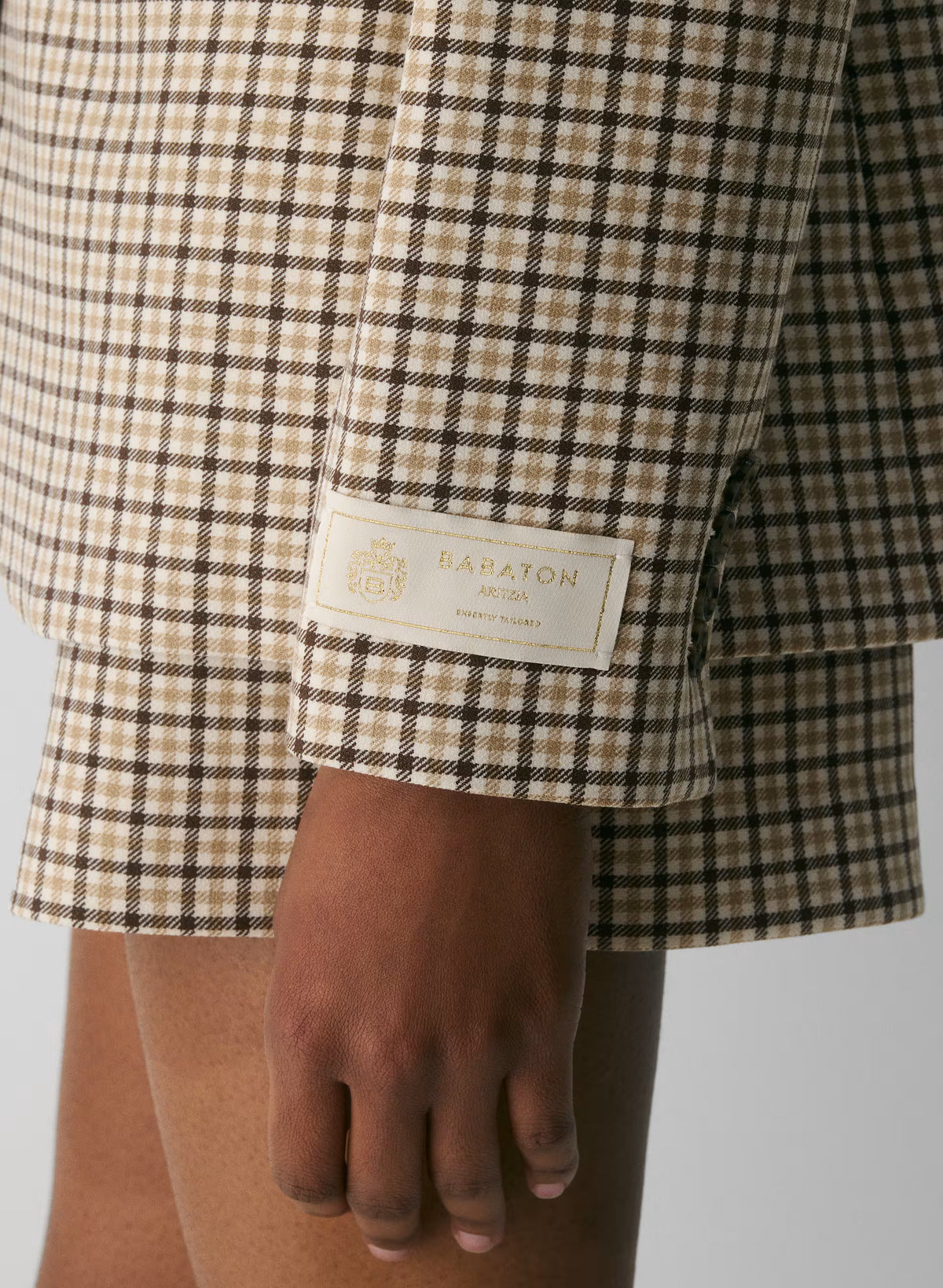 Single-Breasted Stretch Blazer - Check