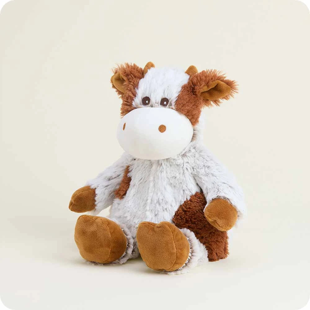 Weighted Heatable Cinnamon Latte Cow Plush