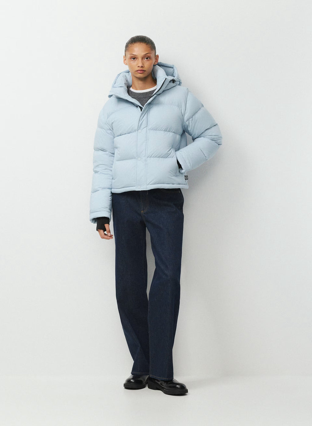 Short Down Puffer Jacket - Blue