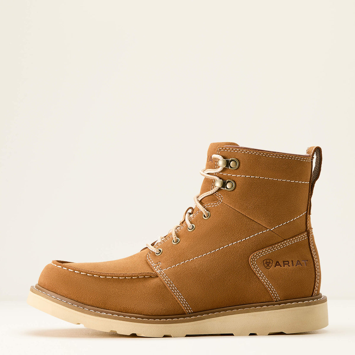 Men's Leather Lace-Up Work Boots - Tan