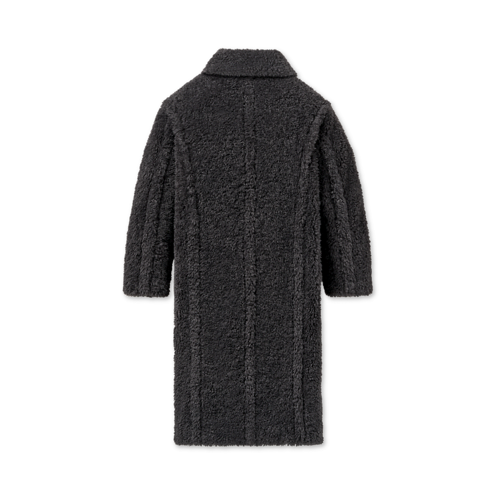 Women's Long Faux Fur Coat - Sand