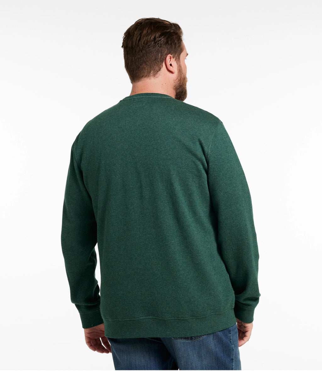 Men's Waffle Knit Crewneck Sweatshirt - Blue