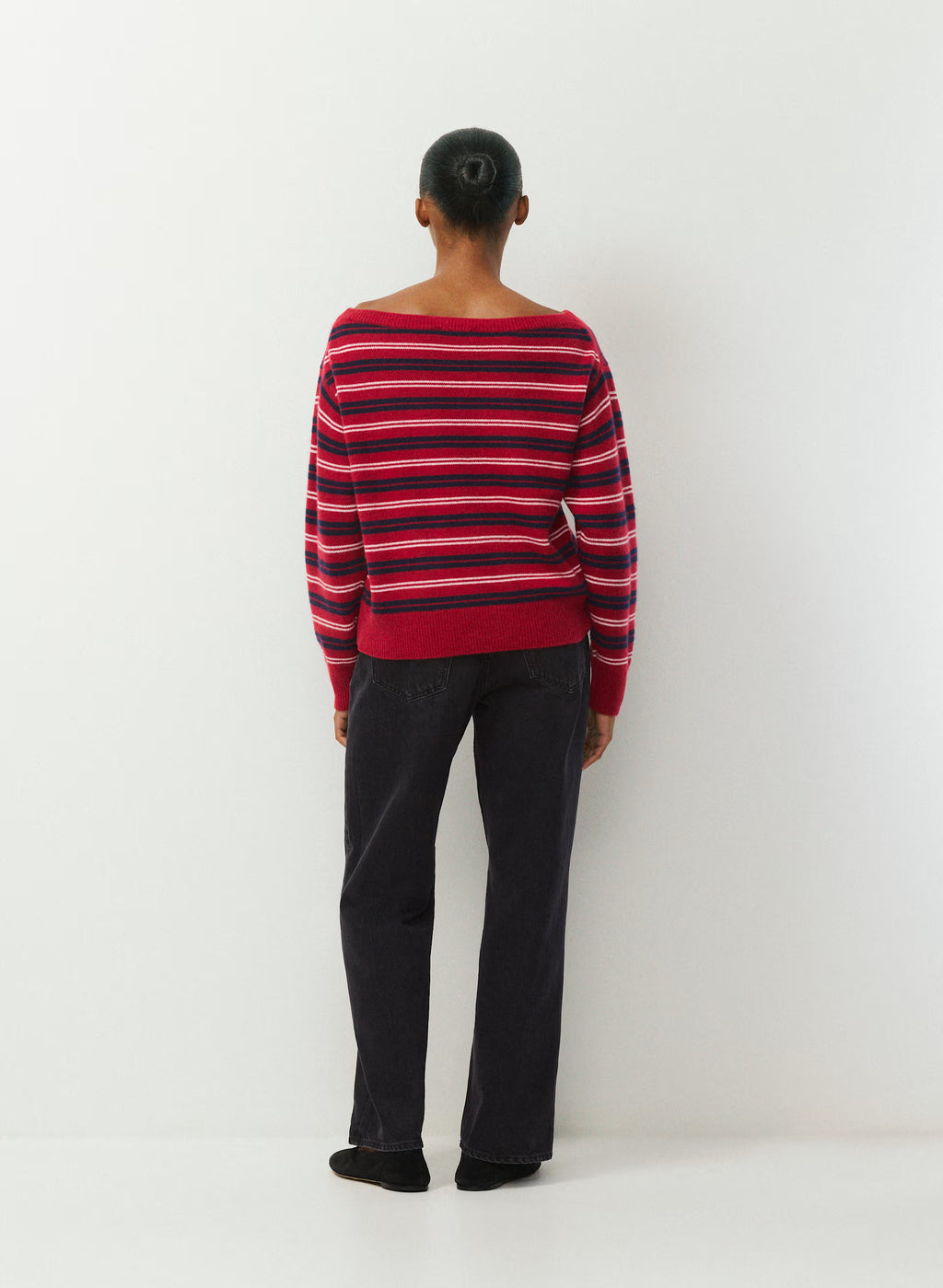 Cashmere Boatneck Sweater - Heather Gray