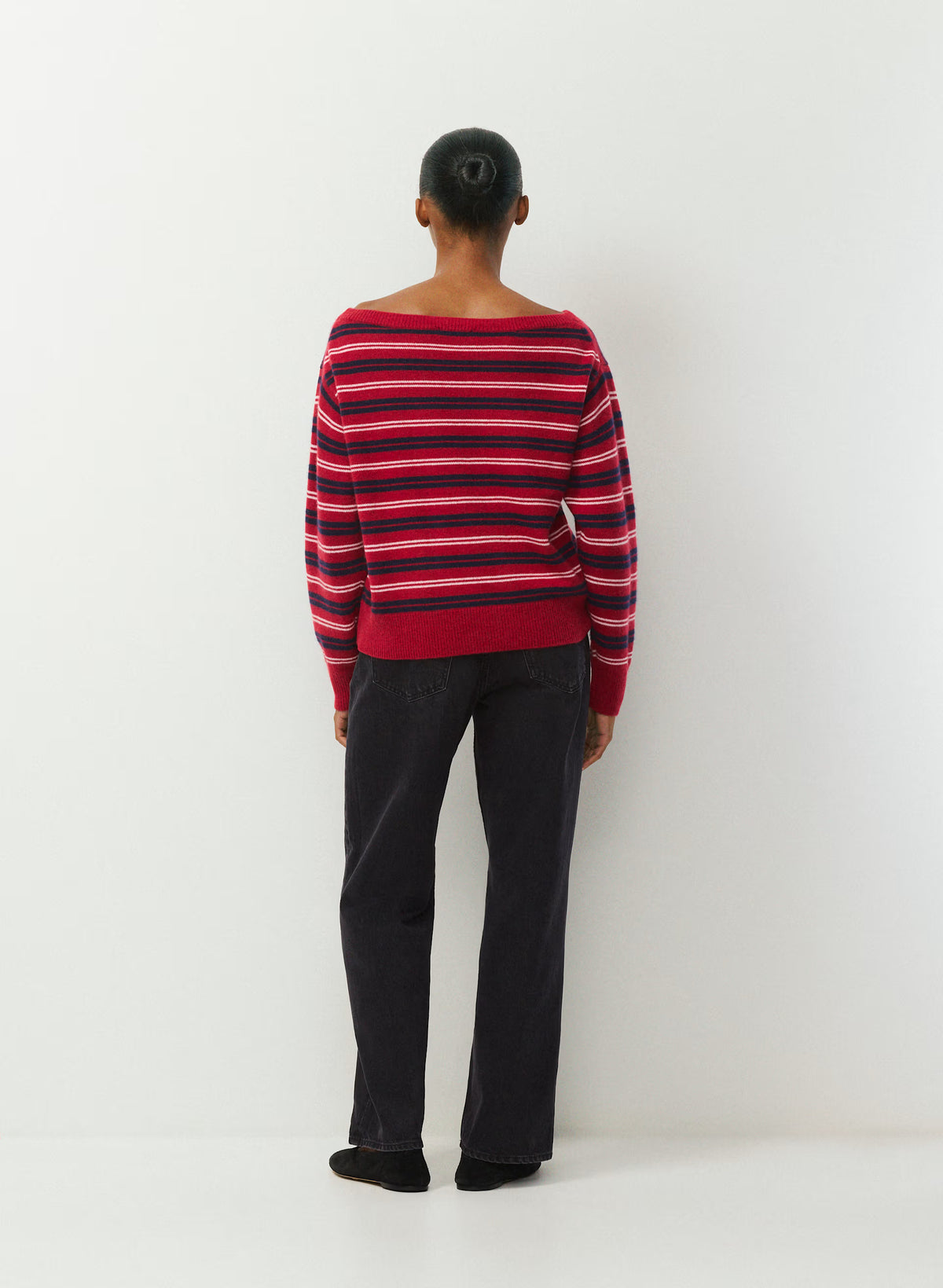 Cashmere Boatneck Sweater - Heather Gray