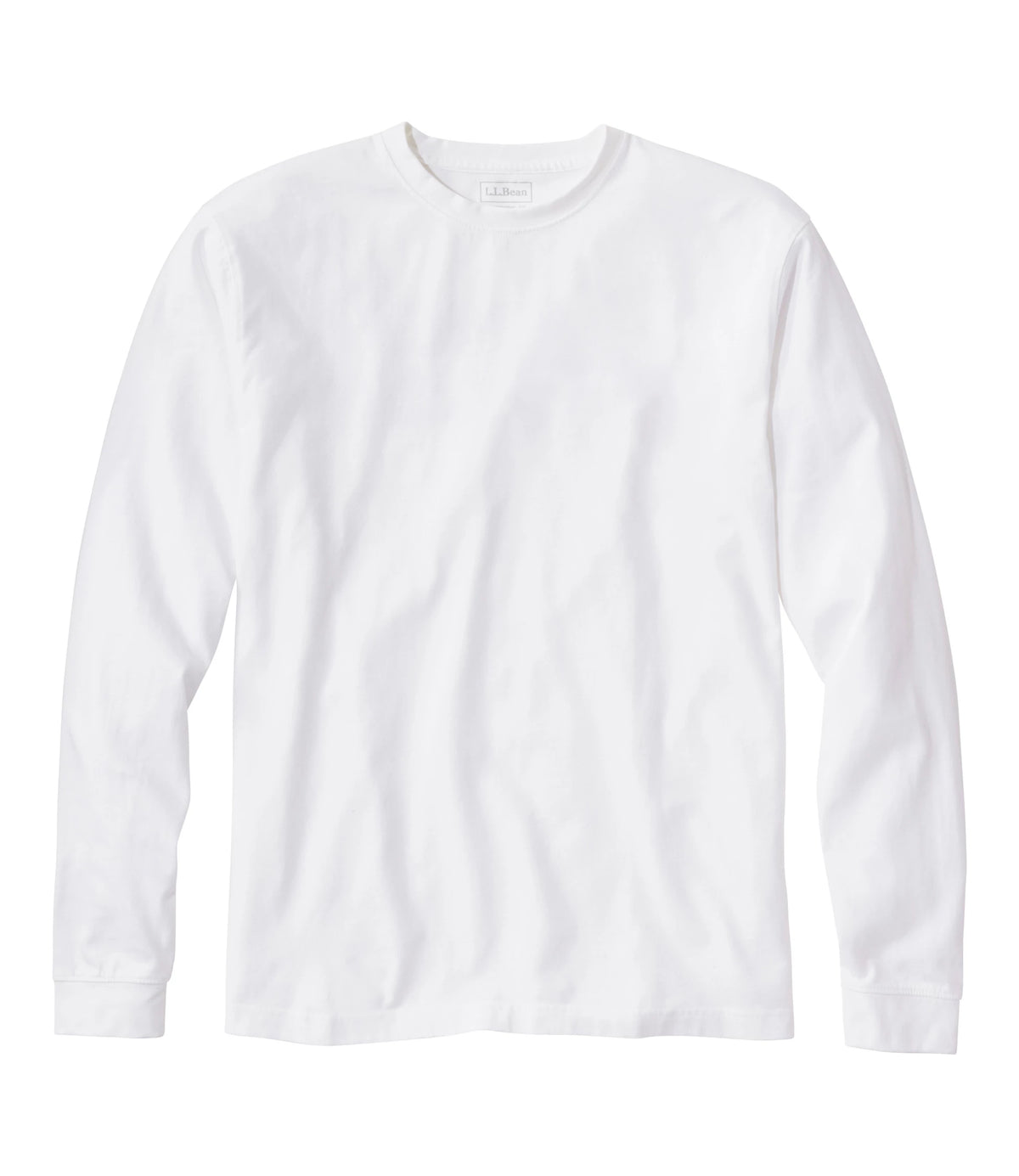 Men's Long-Sleeve Cotton Crewneck T-Shirt - Black