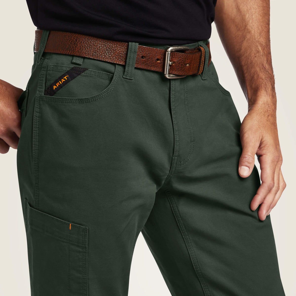 Men's Relaxed Stretch Canvas Work Pants - Khaki